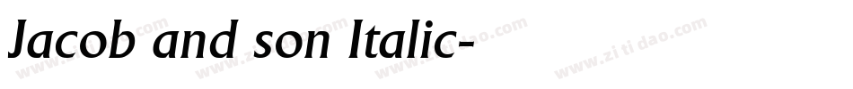 Jacob and son Italic字体转换